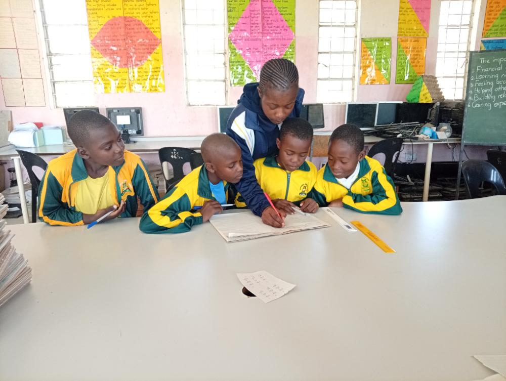 Learners participating in group work